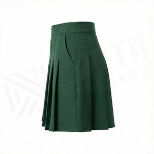Jupe plissée mini pour femme, couleur unie, taille haute, respirante, en polyester, coupe classique, pour toutes les saisons - Product Image 3