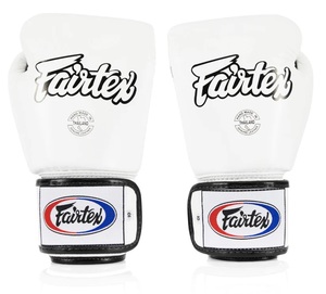 Fairtex Boxing <b>Gloves</b>, Custom Genuine Cowhide Leather Kick Boxing <b>Gloves</b> Training Sparring Boxing <b>Gloves</b> - White - Product Image 2