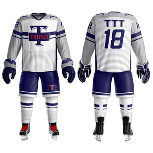 Uniforme de Hockey sobre Hielo para Hombre de Alta Calidad, Impreso, 100% Poliéster, Cómodo, Transpirable, con Diseño Único, Venta al Por Mayor, OEM, Personalizado - Product Image 4