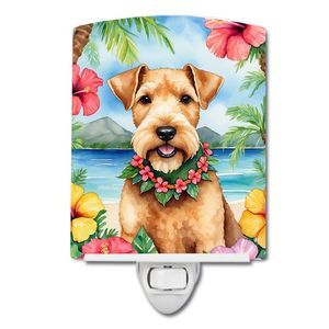 Veilleuse compacte en céramique Lakeland Terrier Luau 6x4x3 multicolore pour chambre à coucher salle de bain pépinière couloir cuisine - Product Image 1