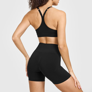 Soutien-gorge de sport sans couture de haute qualité pour femmes, respirant, pour la gym et l'entraînement, avec logo frontal, logo personnalisé, design tendance et sexy - Product Image 3