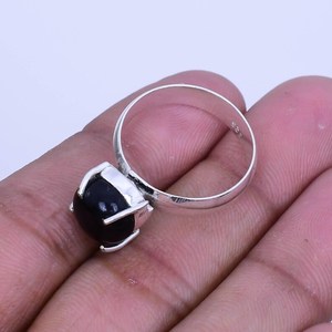 Natural <b>Black</b> Onyx Gemstone <b>Ring</b> Bohemian 925 Sterling Silver Handmade Jewelry Statement Gift <b>For</b> Women <b>Men</b> - Product Image 5