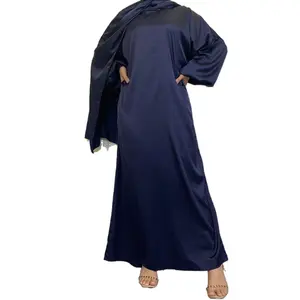 2024 Latest Design Long Abaya Dress with Pockets Traditional Islamic Prayer Abaya for Women Wholesale Women's Prayer Abaya