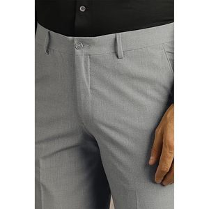 Pantalón Formal de Hombre, Corte Slim Fit, Cintura Media, Tela Premium, Diseño a Cuadros - Product Image 3