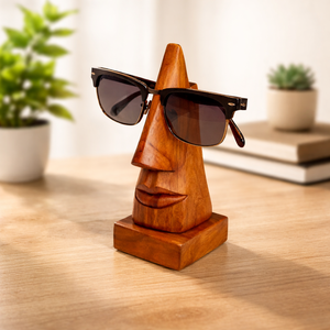 ที่วางแว่นตาไม้ทำมือ Woodensure รูปทรงจมูก ดีไซน์สวยงาม สำหรับโชว์แว่นตา ตกแต่งโต๊ะทำงานในบ้านหรือสำนักงาน - Product Image 3
