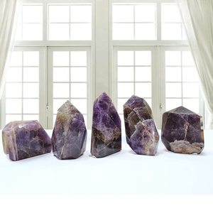 Achat en gros d'améthyste naturelle non taillée de 5 à 10 cm, pierres semi-précieuses polies en vrac pour la fabrication de bijoux, forme libre - Product Image 5