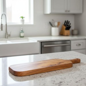 Planches à découper en bois de forme rectangulaire, antidérapantes, monobloc, ensemble de planches à découper pour la cuisine, lavables au lave-vaisselle, multifonctions, légères - Product Image 2