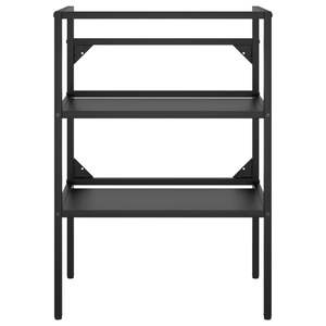 Étagères de salle de bain élégantes en fer noir thermolaqué pour lavabo - Product Image 3