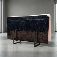 Dalles de granit gris acier de qualité supérieure, directement de l'usine, surface durable pour les revêtements de sol des bâtiments commerciaux