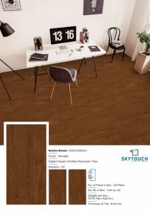 กระเบื้องปูพื้นไม้พอร์ซเลนขายดี คุณภาพส่งออกอินเดีย ราคาขายส่งจากเมืองมอร์บี อินเดีย ขนาด 600x1200 มม. - Product Image 3