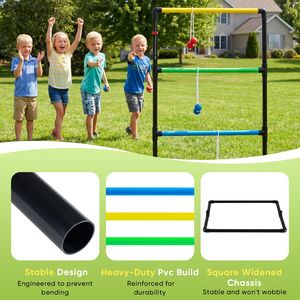 Ensemble de jeu de Ladder Ball pour le golf en plein air, comprenant 6 balles, tableau de scores et accessoires pour véranda - Product Image 5