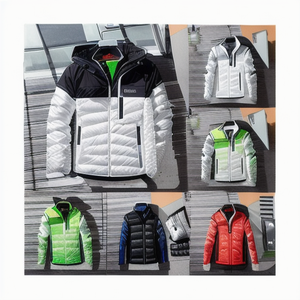 Veste d'hiver matelassée en duvet de canard pour homme, personnalisable OEM/ODM, qualité supérieure, épaisse, chaude, imperméable et coupe-vent, modèle bulle, marque privée L - Product Image 4