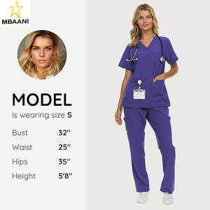 Women's <b>Scrub</b> <b>Set</b>, 9-Pocket Breathable & Stretchy Pants & Tops - Product Image 6