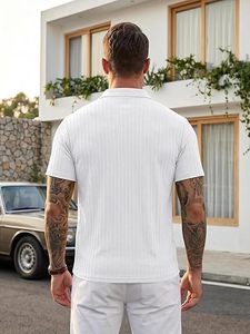 Polo de golf con cremallera de un cuarto para hombre, ligero y transpirable, ideal para verano - Product Image 2