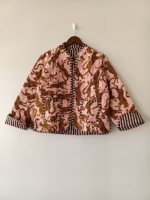 Veste bomber réversible à imprimé floral, col en V, sport et mode, pour l'extérieur, en tissu 100% coton