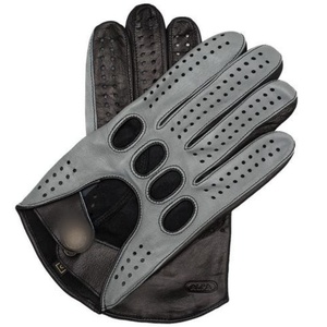Gants de conduite en cuir respirant de qualité supérieure pour hommes et femmes, gants de luxe perforés sans doigts pour une meilleure adhérence au volant, en cuir véritable souple - Product Image 2