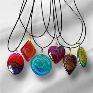 Collar con Colgante de Péndulo de Resina y Madera Estilo Cristal, Joyería Boho para Hombres y Mujeres - Product Image 3