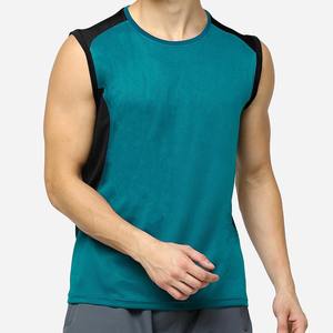 T-shirt sans manches pour homme en coton de qualité supérieure, logo personnalisé, coupe slim, t-shirt uni pour homme, t-shirts de sport - Product Image 1