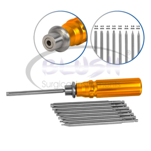 High Quality Orthopedic Bone Surgical Instrument Set Quick Coupling Handle Screwdriver by <b>Blush</b> Surgical - Product Image 1