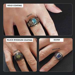 แหวนสั่งทำ BOJ รุ่น 023 สลักชื่อและโลโก้ตามต้องการ แหวนเงินแท้ 925 ชุบทอง ดีไซน์ทำมือ ราคาพิเศษ - Product Image 4