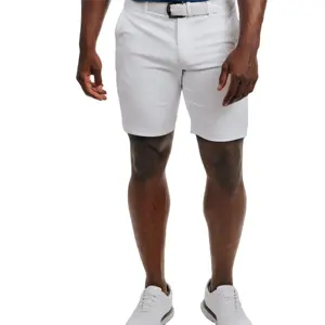 Blanc décontracté Golf Polyester hommes Shorts Logo personnalisé séchage rapide évacuation de l'humidité entraînement couleur unie Cargo Shorts Golf pantalons courts