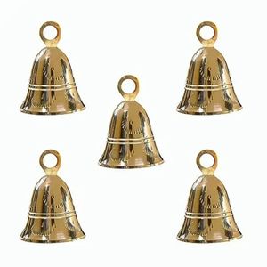 Cloche à main classique en laiton avec manche en bois léger pour service - Product Image 4