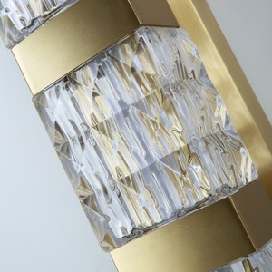 Lámpara de Pared LED Moderna de Lujo en Cobre Personalizada, Diseño Vintage con Cristales Dorados, Nueva Lámpara de Pared Cuadrada para Habitaciones de Hotel y Sala de Estar - Product Image 3