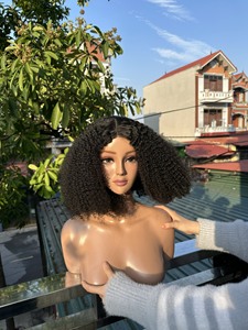 Vente en gros de cheveux vierges vietnamiens perruques courtes Bob à cuticules alignés perruques de cheveux humains Jerry Water Curl avec lacet frontal pour femmes noires - Product Image 5