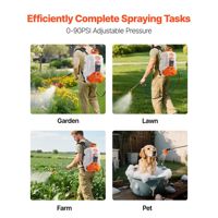 Pulvérisateur à dos à pistolet à gâchette alimenté par batterie de 4 gallons, 0-90 PSI, 18V Lithium-Ion 4Ah, portée de pulvérisation de 6-8 mètres, garantie de 3 ans, pour jardin