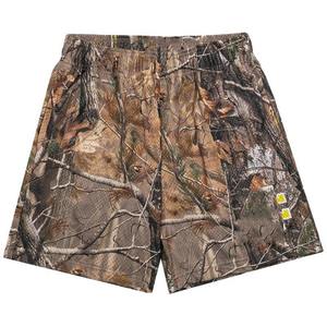 Pantalones Cortos de Calle Personalizados para Hombre, de Algodón Terry Bordado, con Cintura Elástica, Estilo Baggy, Lavado Ácido, Camuflaje - Product Image 5