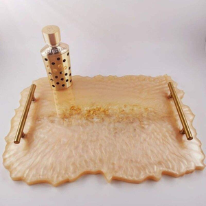 Unique Epoxy Resin Single Tray for Coffee <b>Table</b> Living Room Vanity Organizing <b>Small</b> Items Serving Snacks Drinks Decorative - Product Image 3