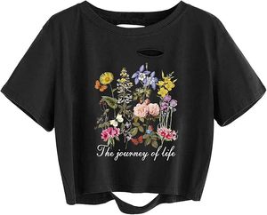 Tops Cortos con Estampado Tie Dye en Diferentes Estilos, Cuello Redondo, Manga Corta, Corte Holgado Informal, Diseño Personalizado, Tops Cortos Estampados en Oferta - Product Image 2