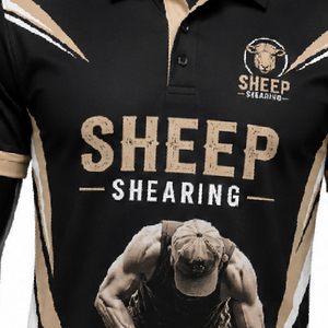 Maillot de cérémonie personnalisé pour homme avec impression par sublimation et transfert thermique, motif 'Sheep Shearing', design à queue longue, OEM ODM, vente en gros usine - Product Image 5