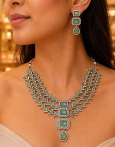 Fancy Collection Classic High Quality Alloy Gold Plated Geometric Design Claw Setting Imitation Pearl Women's Wedding <b>Set</b> - Product Image 4