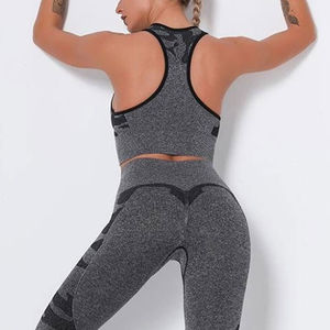 Women's Active Fitness Yoga Set Customized Own Design Sports Yoga Bra and Leggings <b>Animal</b> Print Canvas Fabric Wholesale - Product Image 5