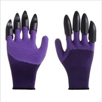 Gants de jardin avec griffes, équipement de protection, gants de plantation de légumes et de fleurs, gants de protection résistants aux piqûres en latex