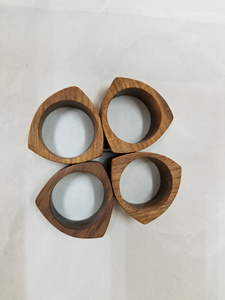 Bast Luxurious Simple <b>Retro</b> Wooden Napkin Ring Environmentally Friendly for Wedding Celebration Party for <b>Dining</b> <b>Table</b> - Product Image 2