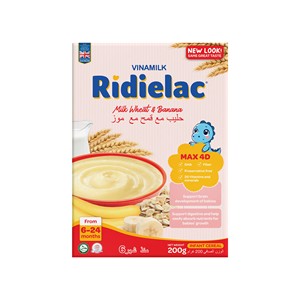 Vinamilk Ridielac Gold-Céréales pour les enfants de six mois-Lait Blé Saveur Banane-200g x 24 Boîtes par Carton - Product Image 4