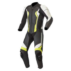 Combinaison de moto en cuir respirante rouge et noire personnalisée pour l'hiver, une pièce, avec armure CE, équipement de protection pour la moto, OEM - Product Image 4