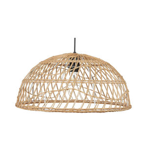 Capsule Shaped Woven Rattan Lampshade Open Mesh Pendant <b>Light</b> Shade Handcrafted <b>Wicker</b> Hanging <b>Ceiling</b> Cover Home - Product Image 1