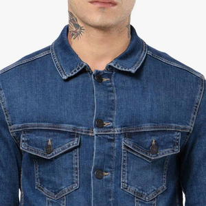 Wholesale 2025 Distressed Jeans <b>Jacket</b> Reasonable Price <b>Men</b> <b>Denim</b> <b>Jacket</b> Good Quality Outfit <b>Men</b> <b>Denim</b> <b>Jacket</b> for man - Product Image 4