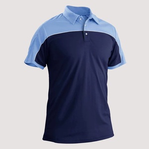 GULLSTAR YOGA INDUSTRY Men's Navy <b>Blue</b> Short Sleeve for Shirt Quick Dry Sporty Casual Polyester/Cotton Nonwoven Fabric Regular - Product Image 2