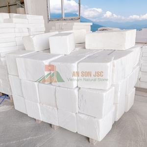Blocs de marbre blanc cristallin du Vietnam, cubes de marbre de petite taille pour revêtement mural et décoration intérieure, pierre de qualité supérieure - Product Image 5