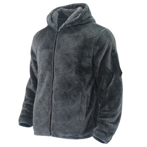 Custom Men's Reversible Sherpa Fleece <b>Jacket</b> Full Zipper Regular Fit Comfortable Warm Casual Winter Coat Plain Dyed OEM Service - Product Image 6