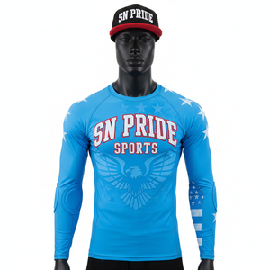 เสื้อรัดกล้ามเนื้อผู้ชายแบบกำหนดเองได้ ราคาขายส่งถูก ระบายอากาศได้ดี เป็นมิตรต่อสิ่งแวดล้อม บริการ OEM ODM สำหรับ MMA BJJ - Product Image 1