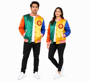Patchs brodés personnalisés, broderie 3D, vestes universitaires en satin, vestes bomber de haute qualité, veste de baseball avec logo personnalisé - Product Image 1