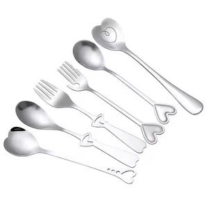 Ensemble de couverts en métal, cuillère et fourchette, pour table à manger, cuisine, dîner, restaurant - Product Image 1