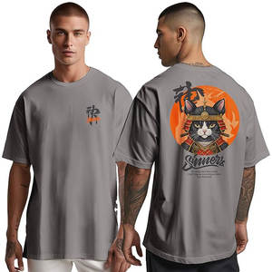 High Street Plain T-shirt para imprimir Washed Vintage Oversized T-shirt Camiseta de algodón pesado para hombres - Product Image 4