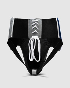 Protector Inguinal de Boxeo de Cuero Vacuno Fly, Azul y Blanco, Equipo de Protección para Entrenamiento, Hecho a Medida por Fabricantes Profesionales de Boxeo - Product Image 3