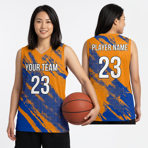 Camiseta de Baloncesto Sublimada Personalizada, Cuello en V, Sin Mangas, Malla Transpirable, Unisex para Adultos, Nombre del Equipo, Número 23, Ropa Deportiva para Todas las Temporadas - Product Image 3